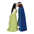 Lord of the Rings Aaragorn and Arwen Salt and Pepper Shakers